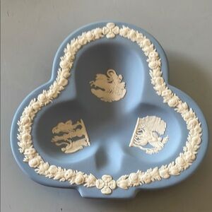 Wedgewood blue three section dish.